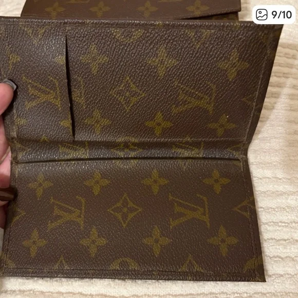 Louis Vuitton Brown Monogram Wallet with Checkbook - Picture 7 of 8